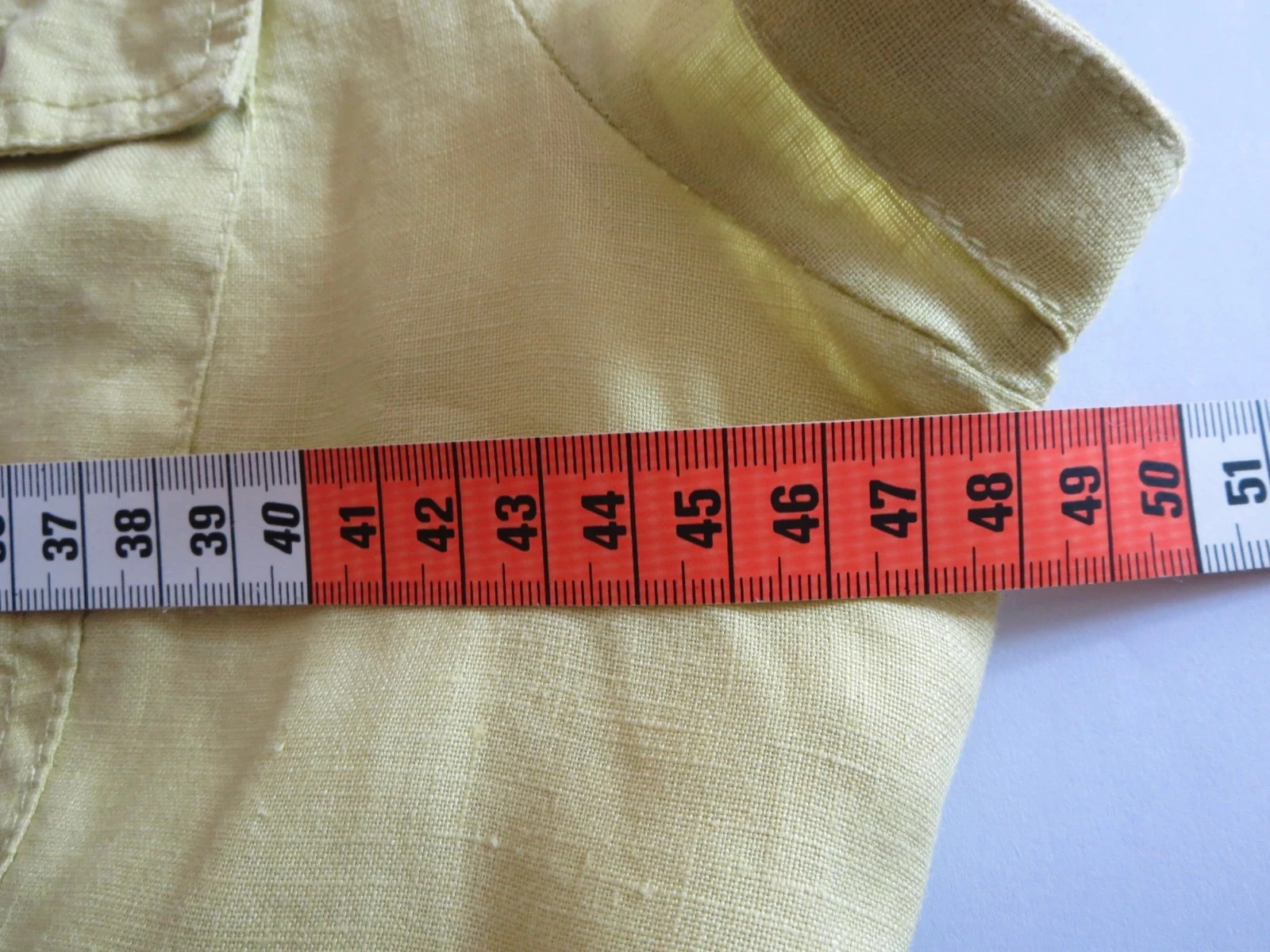 Chemise en lin jaune Patrice Bréal – T. 38 – photo 6